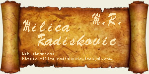 Milica Radišković vizit kartica